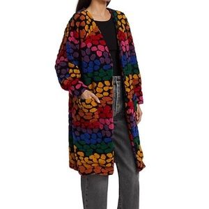FARM RIO Leopard Fleece Duster Cardigan XS